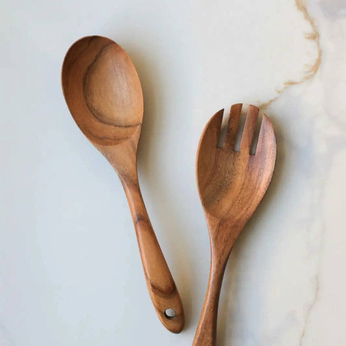 Wood Salad Spoon and Fork: Large Spoon