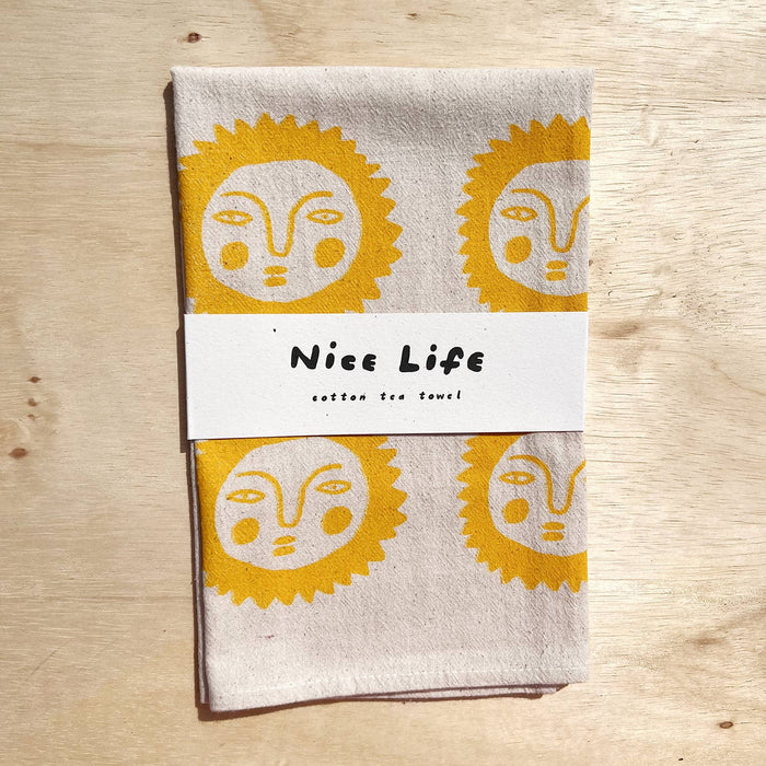 Sun tea towel: Yellow