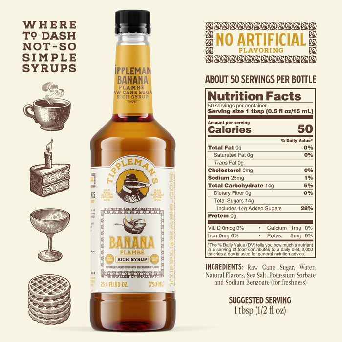 Tippleman's Banana Flambé Coffee Syrup