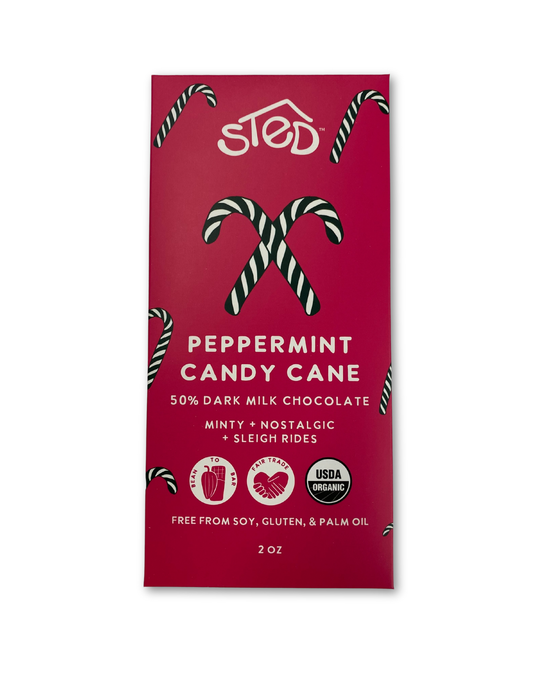 Sted Peppermint Candy Cane Chocolate Bar (Full Size)