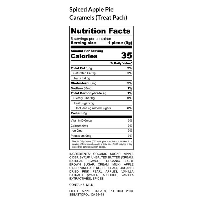 Little Apple Treats Spiced Apple Pie Caramels